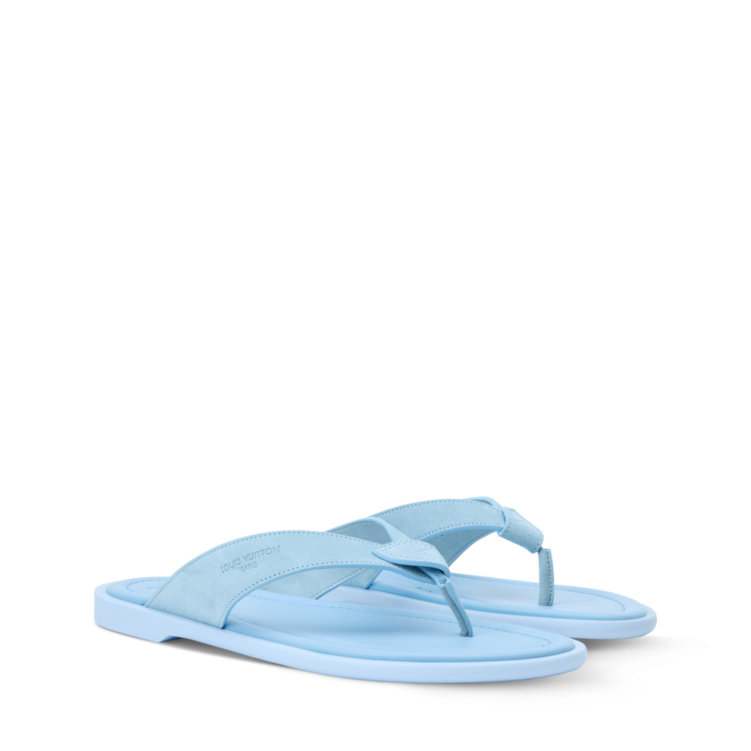 LOUIS VUITTON ルイヴィトン エナメル パテント 水色リボンミュール LV Sunset Thong - Shoes | LOUIS VUITTON